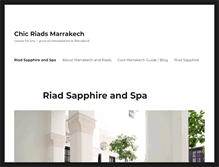 Tablet Screenshot of chic-riads-marrakech.com